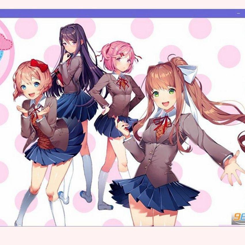 Игра Doki Doki Literature Club Нацуки Косплей Сайори Юри Моника Косплей Костюм Парик Набор Школьная Форма Девушка Женские Костюмы
