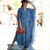 Embroidery Caftan Beach Tunic Beach Cover Up Saida De Praia Swimsuit Women Bikini Coverup