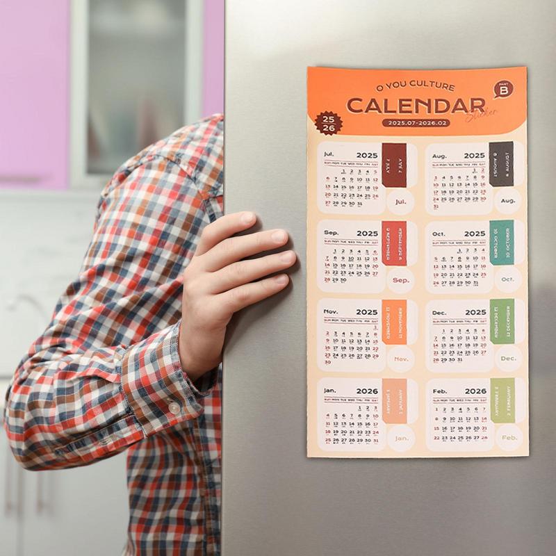 Ретро Водонепроницаемые Наклейки Календаря 2025 Года Наклейки-Индексы для Планера Журнала Закладки для Блокнота Наклейки-Этикетки для Ежедневника Канцелярские Товары Офис