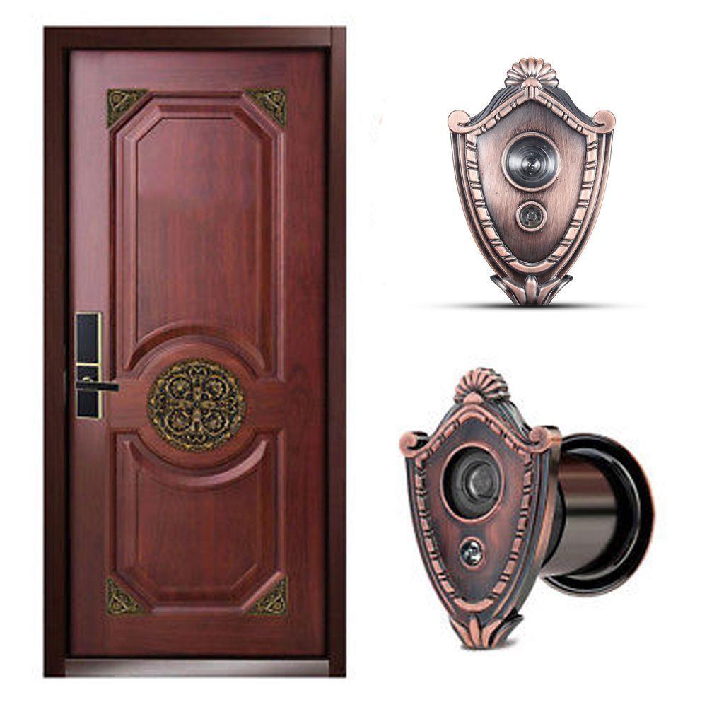 1 отверстие для просмотра, широкоугольный дверной глазок, домашняя безопасность, кошачий глаз, отверстие для наблюдения, дверной звонок безопасности