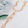 Women Bracelet Imitation Pearl Stainless Connected Patchwork Bracelet Circlet Set Hand Accessories