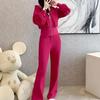 2024 Autumn Women’s Two-Piece Set: Slimming Wide Leg Pants and Sweatshirt