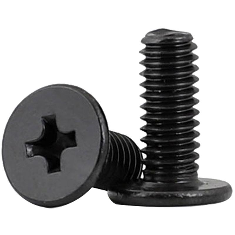 10 шт. M2 M2.5 M3 M3.5 M4 M5 M6 Черный углеродистый стальной крест Phillips Ультратонкий плоский болт с полукруглой головкой для ноутбука