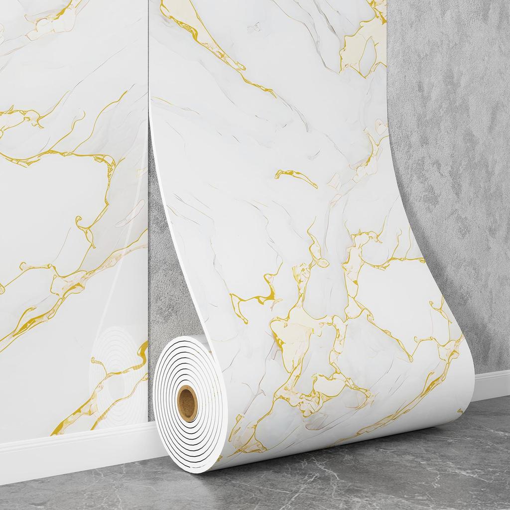 Самоклеящаяся водостойкая настенная наклейка под мрамор для ванной комнаты, гостиной, кухни и ТВ-зоны.