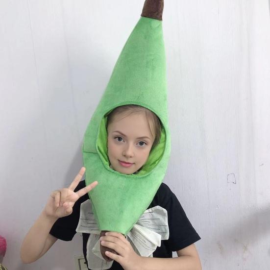 Фото-капюшон Яркий Цветной Фрукты Еда Форма Мягкий Плюшевый Головной Убор Отверстие для Лица Особенность Интернет-знаменитость Костюм Вечеринка Реквизит