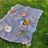 Hot Sale Custom Blanket Comfortable Solid Travel Blanket Picnic Throw Blankets for Home Decor