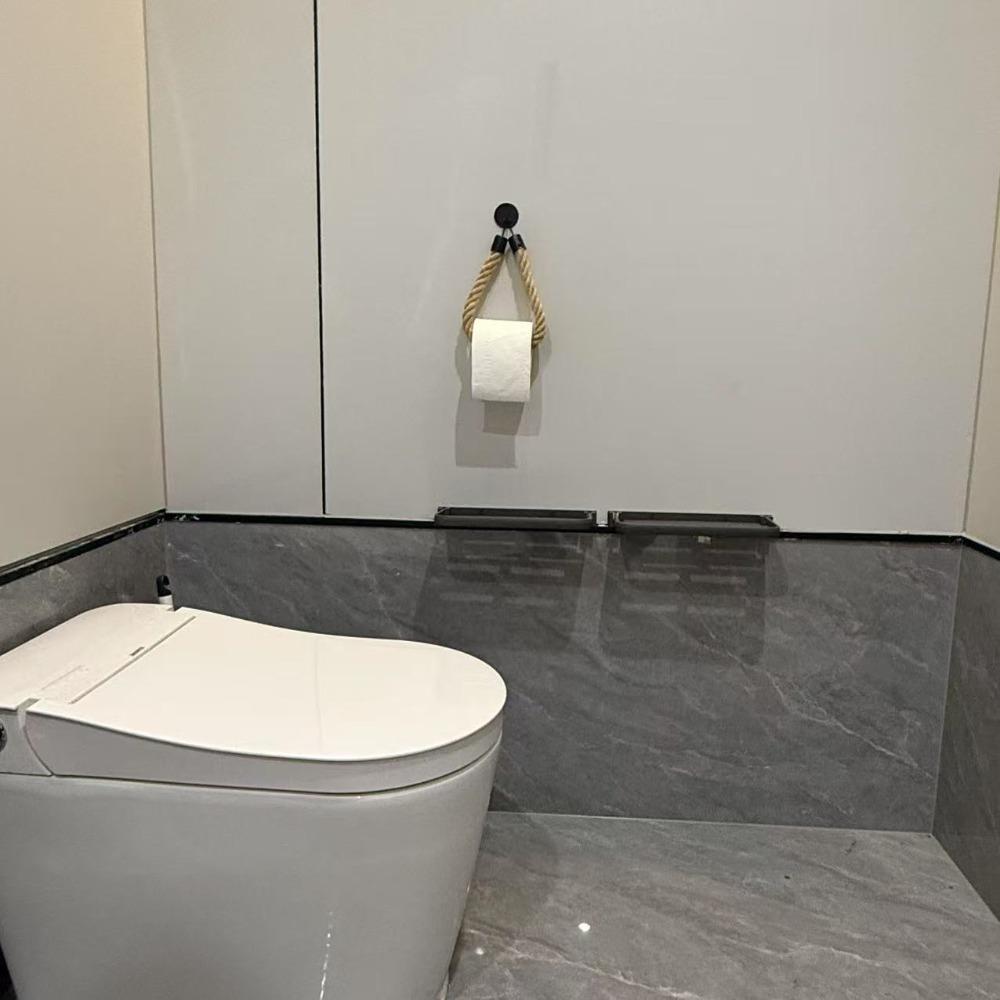 Hemp Rope Toilet Roll Paper Holders Punchless Toilet Paper Roll Bracket New Tissue Holder