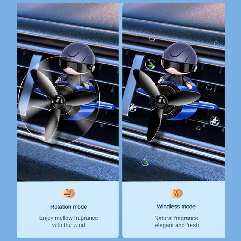 Car Air Freshener Smell In The Styling Vent Perfume Diffuser Bear Pilot Rotating Propeller Fragrance Outlet Air Fresheners