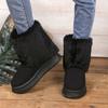 Autumn and Winter Fashion New Thick-soled Round Head Fluffy Flanged Short Boots Velvet Warm Versatile Warm Snow Boots