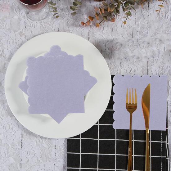 100 листов 25 см фестончатые коктейльные салфетки 2 слоя толстые квадратные одноразовые бумажные салфетки для детского душа свадьбы дня рождения десерта напитка ужина