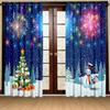 3D Дешевые рождественские фейерверки Рождественская елка Коллекция теневых штор 2 панели Роскошные шторы для гостиной, спальни, домашнего декора