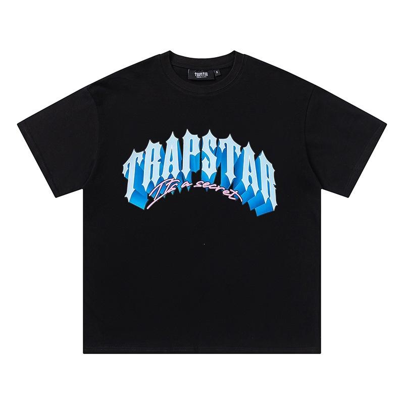 Cross-border new graffiti letter printing European and American street trendy brands loose and versatile casual men's and women's short-sleeved round