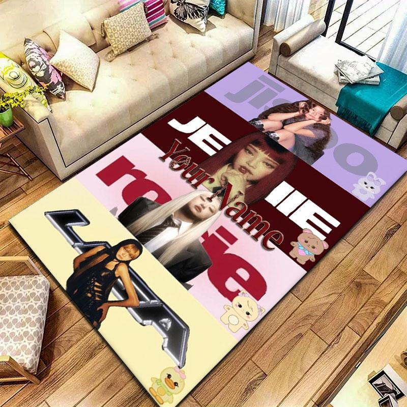 Blackpink Custom Name Carpet Rug for Living Room Bedroom Home Sofa Decoration,Kids play Non-slip Floor Mat