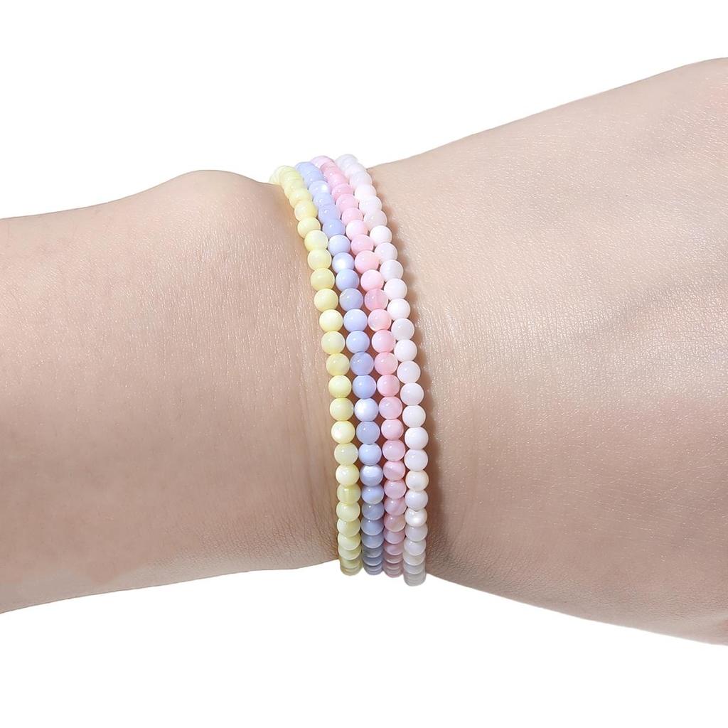 Круглые бусины из ракушки пресной воды 3 мм для изготовления ювелирных изделий DIY браслет Necalace цепочка для телефона