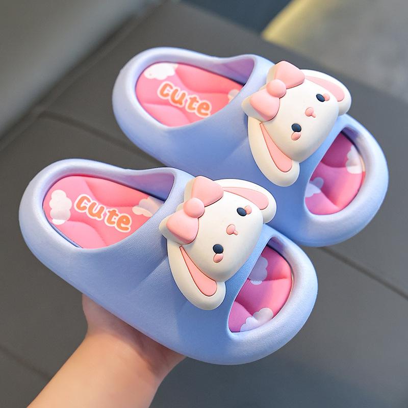 Summer Girls' Sandals Princess Cartoon Non-Slip Bathroom Shower Cute Soft Sole Children's Slippers