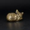 Cute Animal Figurines Retro Tea Pet Crafts Small Cat Metal Statue  Car