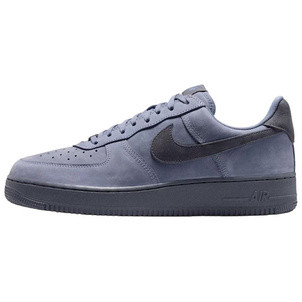 Nike Кроссовки Air Force 1 Кожаные Низкие Скейтбордические Унисекс Сине-серые IO9555-400