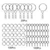 110/220Pcs Jewelry Making Jump Rings Key Ring Eye Pins Keychain Kits Key Chain Epoxy Resin