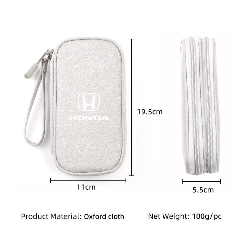 CKBSX1 Car Digital Storage Bag Waterproof Cable EVA Charging Tools Organizer For Honda Jsrzcing Civic Accord Fit City Vezel CRV Odyssey