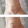 Sterling Bracelet Multilayer Anklets For Women , Star, Cross, Circle, Butterfly, Teardrop, Oval Disk Layered Anklet Beach Jewelry