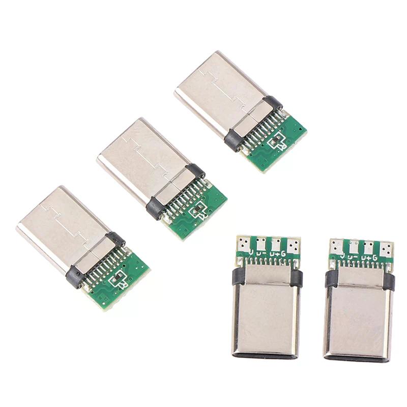 Высококачественный 5 шт. USB 3.1 Type C Папа DIY Паяный Штекер Разъем Розетка Прикрепленная к Печатной Плате для Ремонта Электронного Оборудования и Ma