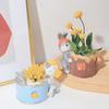 Charming Animal Resin Flower Pot, Mini Planter for Home Desk Decor, Decorative Plant Pots Ideal for Mini Cacti & Succulents