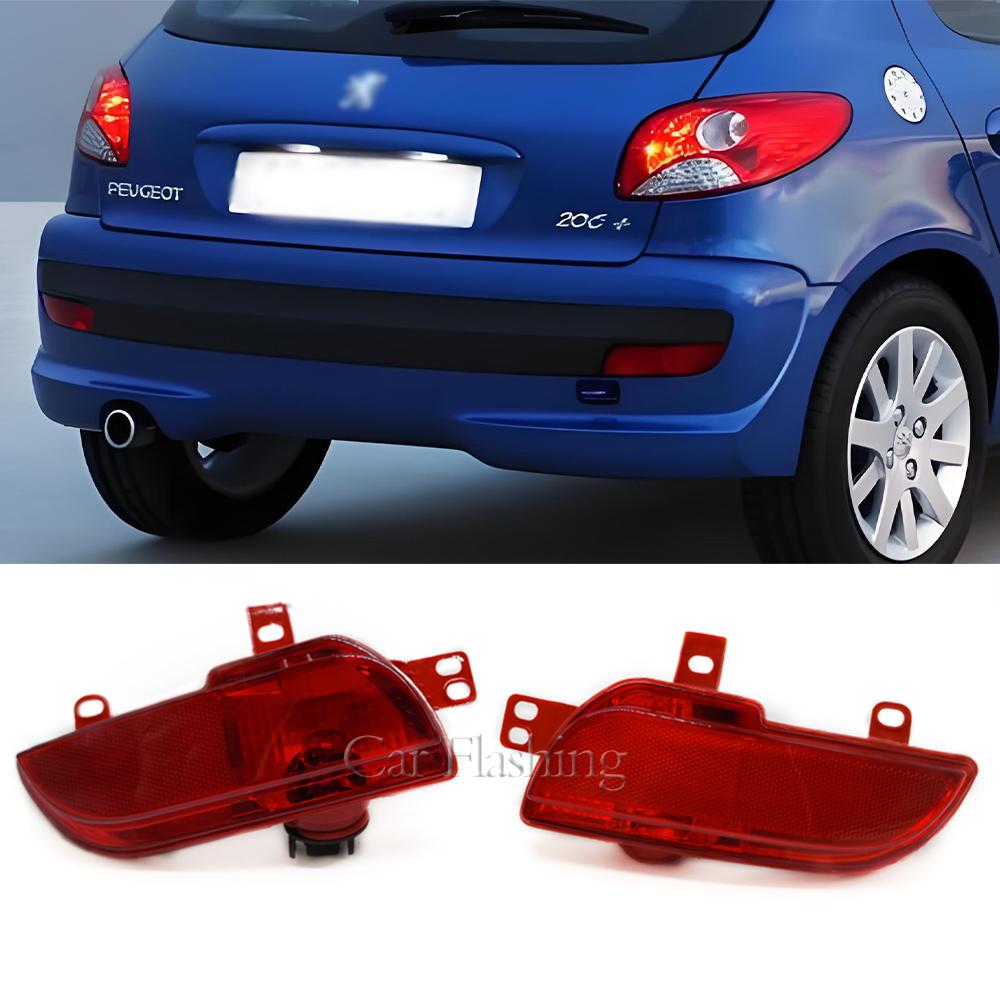 Rear Bumper Light for Peugeot 206 Plus 207 Hatchback Sedan Tail Brake Signal Fog Lamp Car Accessories With Bulb