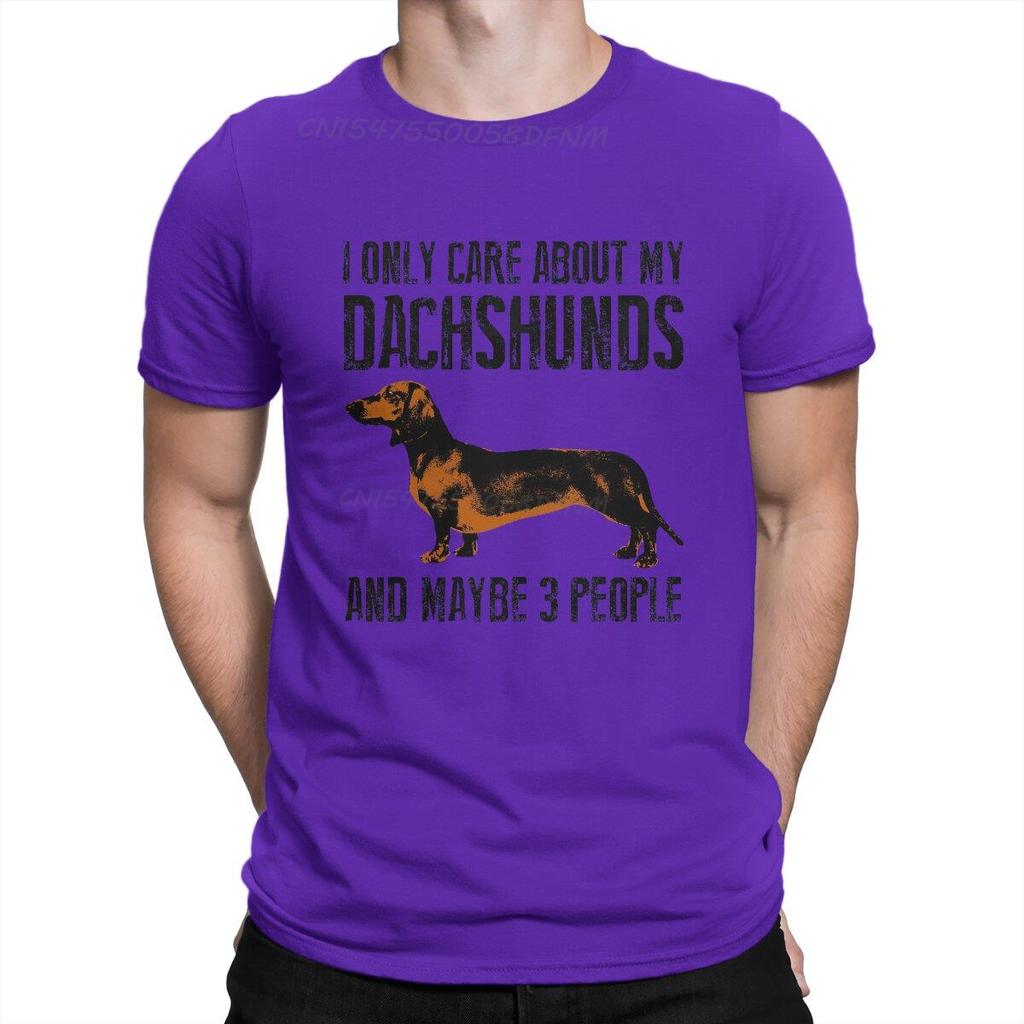 I Only Care About My Dachshunds Special T Shirt Sausage Dog Leisure T-shirts Oversized Stuff For Unisex Shirts