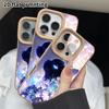 Phone Case: 2D flat lambskin suitable for iPhone 18 17 16 15 14 13 Pro film protective case,floral black cat, Christmas and Halloween gift