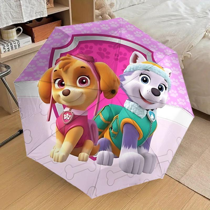 1PC paw prints Umbrella-8-Rib Reinforced, Automatic Open, Lightweight & Durable, Cute Fashion Accessory for Outdoor, Beach or Casual Use, Beach Umbrel