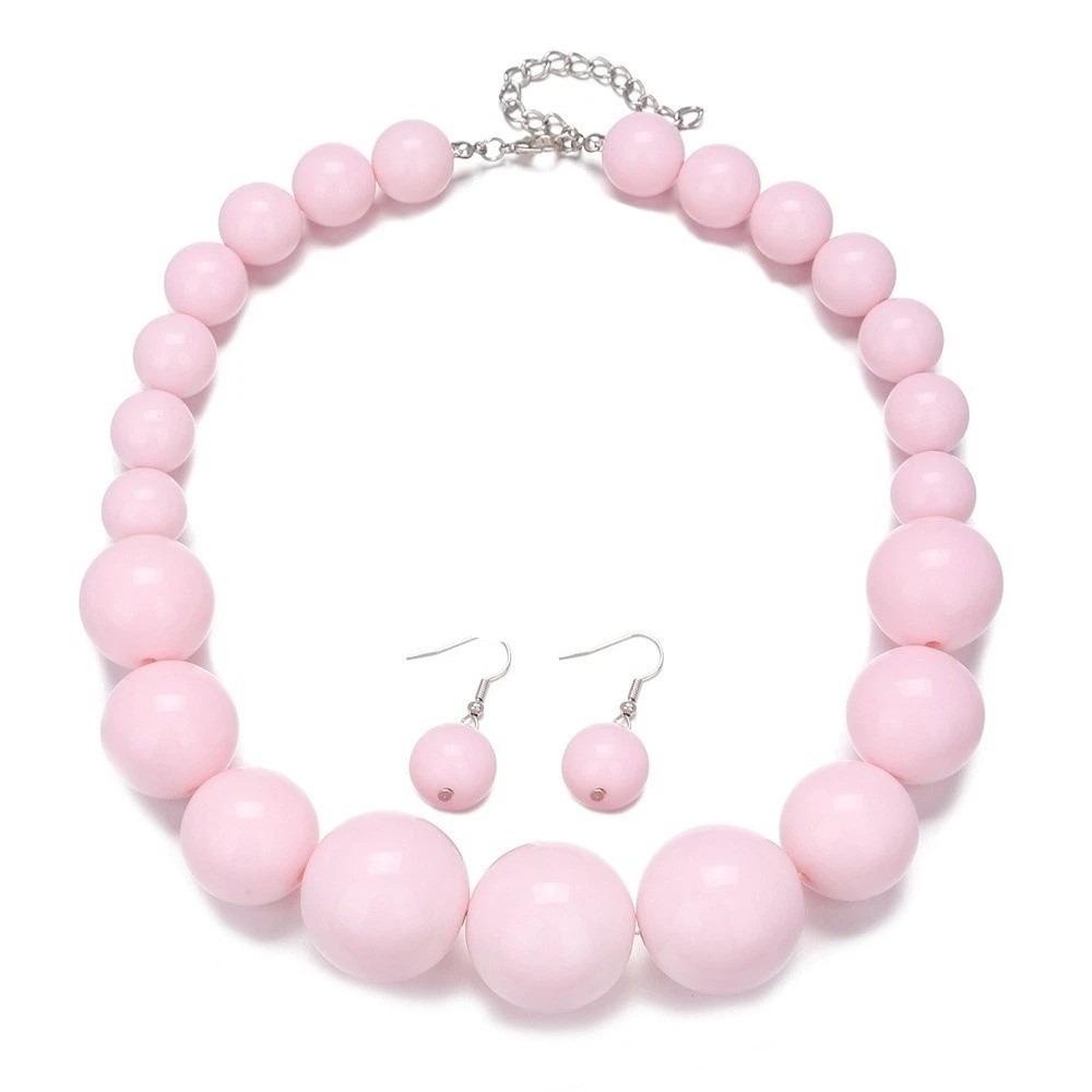 3 pcs/set Exaggerated Jewelry Set Gradient Size Drop Earrings Necklace Earrings Set Women