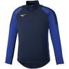 Mizuno Soccer Wear Stretch Fleece Shirt Deep Japan Size L To Japanese Size P2MC0515, Navy, (equivalent L)