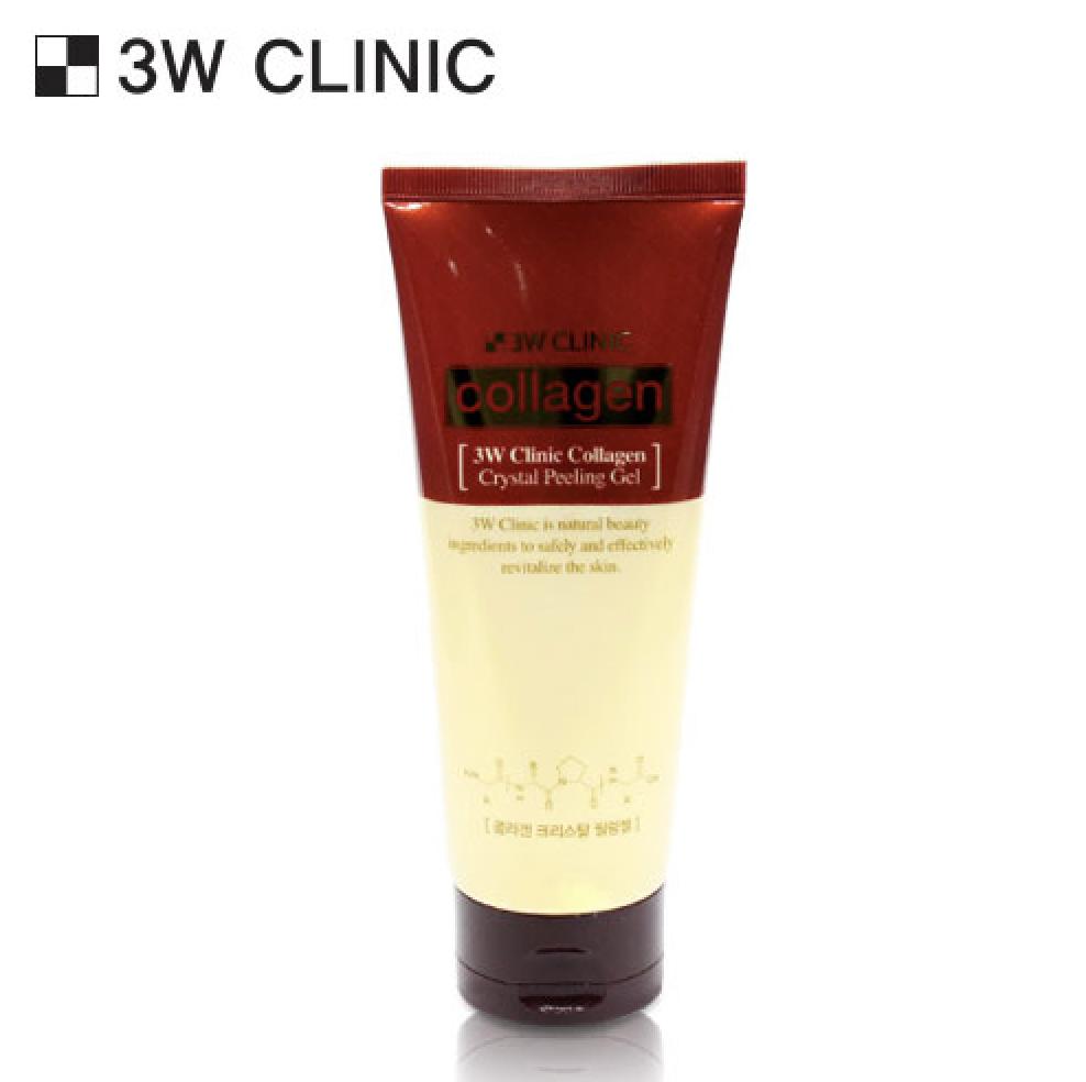 3w Clinic Кристаллический пилинг-гель с коллагеном 180 мл (3 варианта)