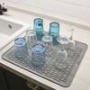 Silicone Drain Mat Dry Mat Large Kitchen Counter Drain Mat Bar Bar Drain Mat Silicone Bowl Mat