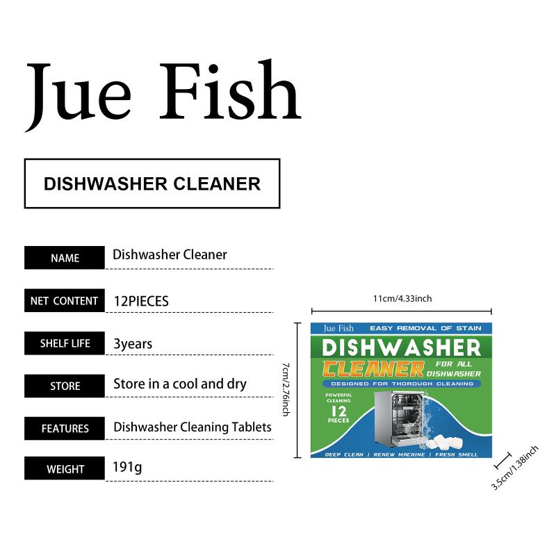 Dishwasher Cleaning Tablets Oil Grease Remover Restore Shine on Utensils Machine Maintenance for Home Kitchen