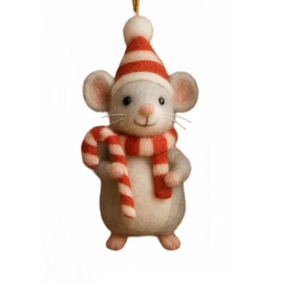 2025 Felt Mouse Advent Calendar 24-Day Christmas Countdown with Handmade Felt Mice Ornaments Holiday Keepsakes for Home Decor Collectors