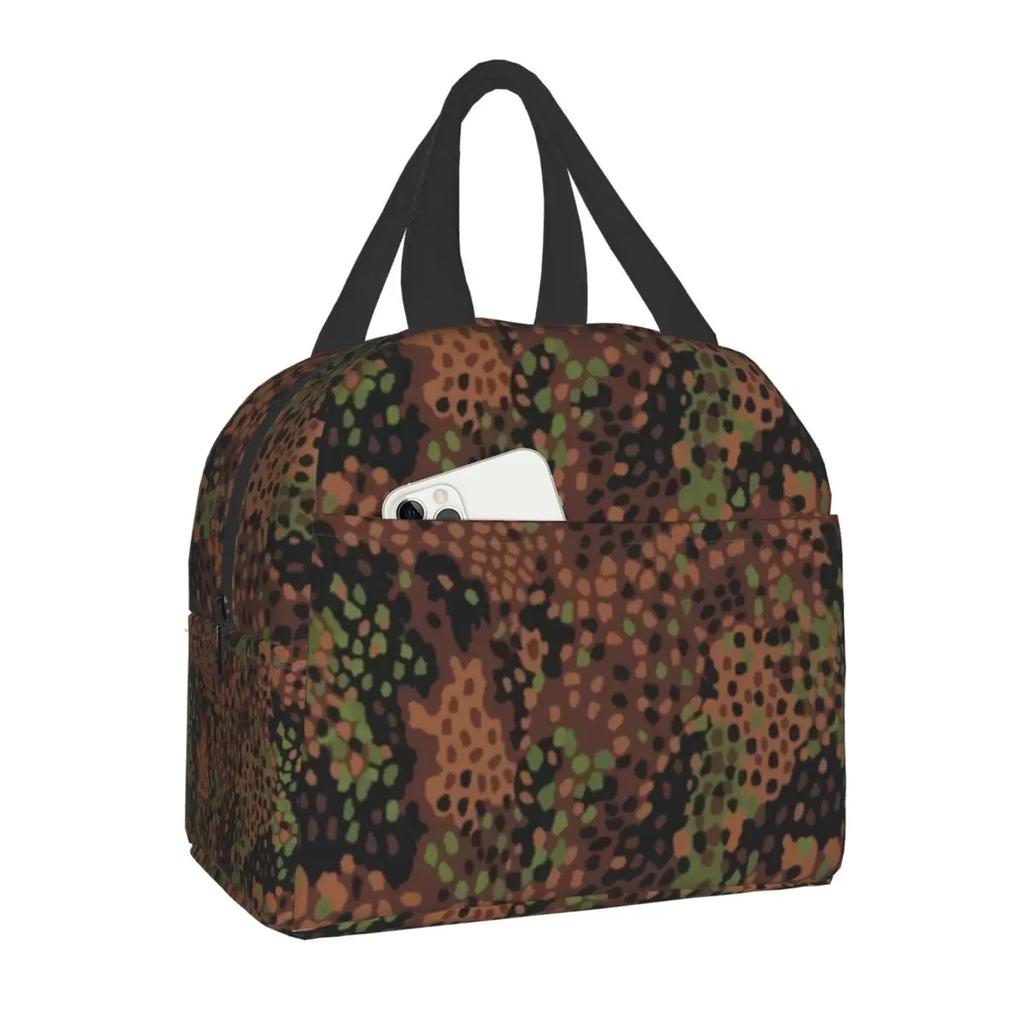 Military Camo Insulated Lunch Bag for Women Waterproof Army Camouflage Cooler Thermal Lunch Tote Office Picnic Food Bento Box