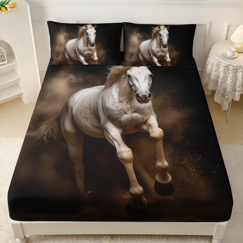 Beautiful Butterfly Pattern Mattress Three-Piece Digital Printing Home Bedding Set Adult Children