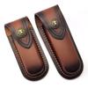 2 Sizes With Brass Buckle Genuine Cow Leather Top Grain Cowhide Fold Knife Swiss Army Knives Pliers Sheath Scabbard Cover Holder Storage Bag Pouch