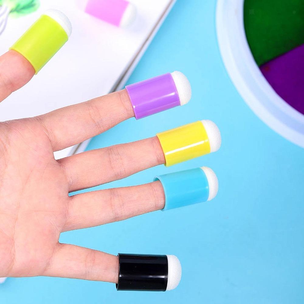 DIY Craft Drawing Tools DIY Sponge Finger Painting Kit Card Making Finger Ink Pad Kids