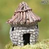 Cartoon Retro Thatched House Crafts Sculpture Moss Miniature Landscape Flower Pot Garden DIY Decoration Supplies