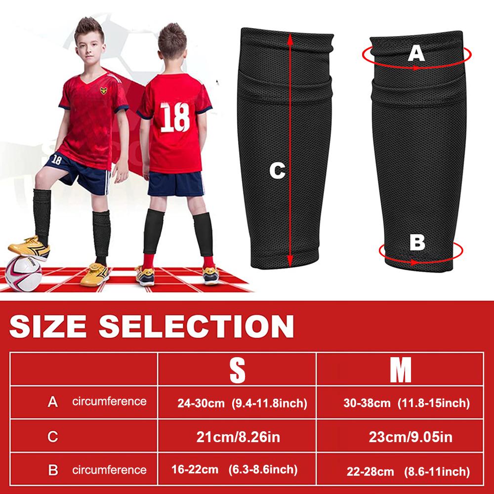 1Pair Kids Soccer Shin Guard Socks Breathable Calf Shin Guard Covers Shin Guard Holders Soccer Socks With Pockets