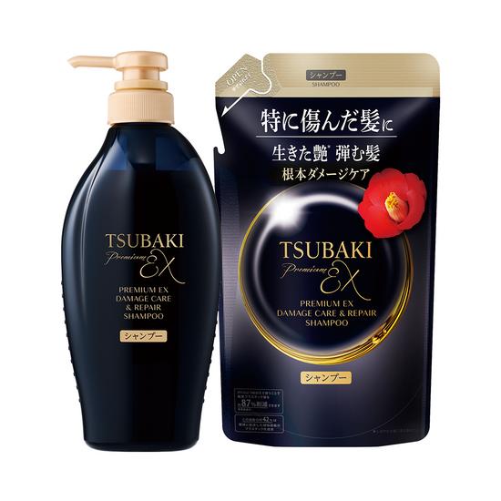 Tsubaki Premium EX Damage Care & Repair Shampoo 450ml Special Offer (+300ml Refill)