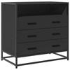 Black Drawer Cabinet 70 x 41 x 70 cm Engineered Wood