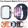Чехол+Силиконовый ремешок для Huawei watch Fit 4 pro Ремешок Умные часы Спорт ремешки Браслет для huawei watch fit 4 ремешки Аксессуары