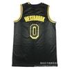 Custom Embroidered NBA Lakers Jersey Russell Westbrook 0 Basketball Uniform Sportswear Men Women