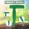 Plantoir à bulbes jardinière vert avec poignée T et échelle de mesure - plantation précise