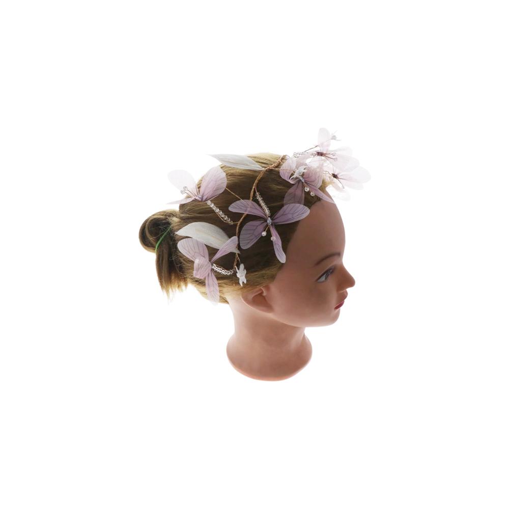 Crystal Bridal Wedding Headband Women Hair Hoop Dragonfly Headband Transparent Korean Headdress