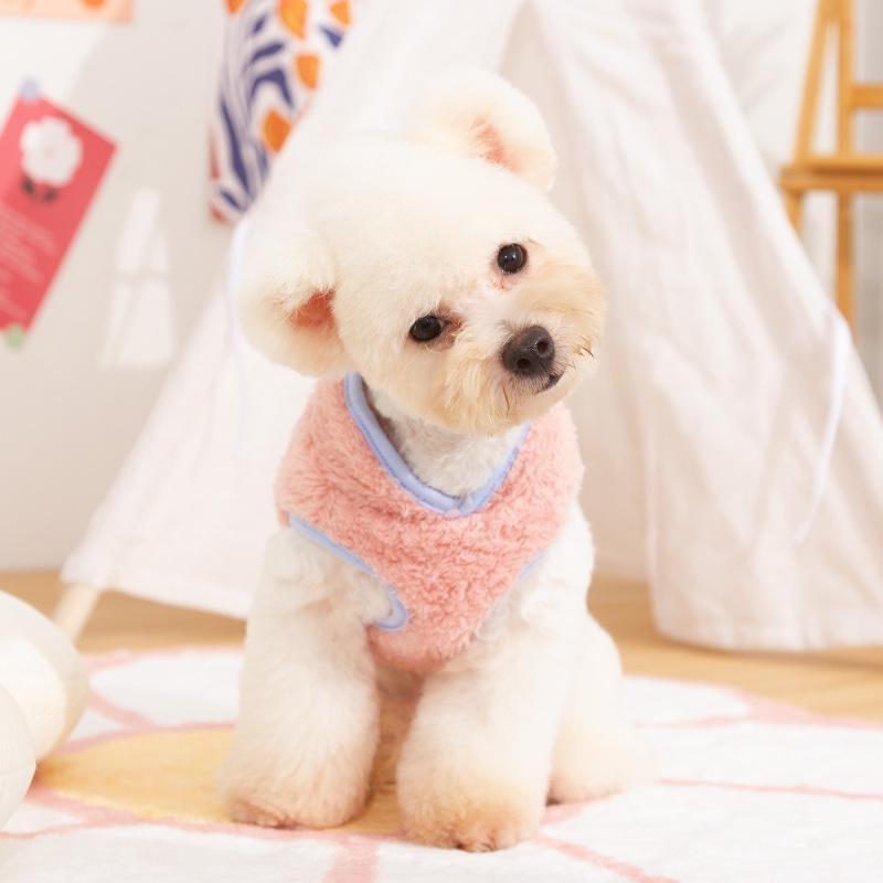 New Dog Clothing Pet Clothing Autumn and Winter Double Sided Long Plush High Neck Warm Sweater