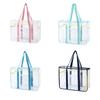 Large Capacity Pvc Transparent Handbag Cosmetic Bag Beach Tote Bag  Streetwear